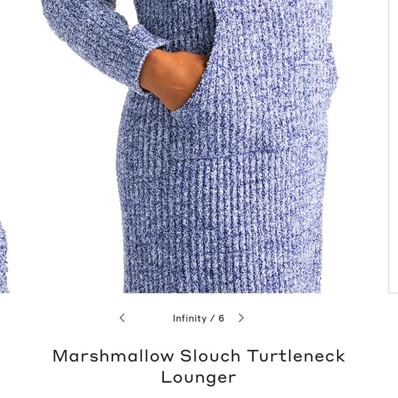 Softies Marshmallow Slouch Turtleneck Lounger Dress Gown -  L / XL Navy - Picture 10 of 15